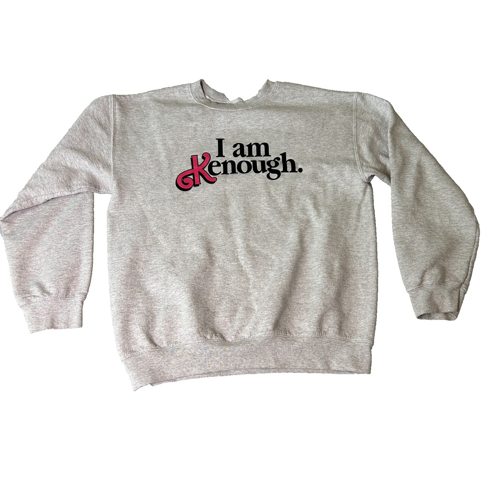 Gildan I Am Kenough Crew Neck Sweat Shirt Unisex Medium Barbie Movie Novelty